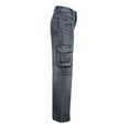 thumbnail image 3 of Qiylii Women Cargo Jeans,High Waist Trousers Long Straight-Leg Denim Pants, 3 of 7