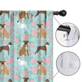 thumbnail image 4 of Blackout Kids Curtains,Cute Boxer Dog and Flowers Florals Childrens Insulated Curtains Set Of 2,Bedroom Essentials,Toddler Room Decor 52"x63"(132x160cm), 4 of 4