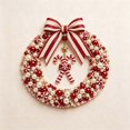 thumbnail image 2 of 2D DIY Christmas Pearl Wreath Making Kit Craft Decoration Set 7.87x7.87in, 2 of 6