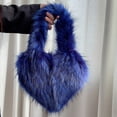 thumbnail image 4 of Bolso de mano de mujer de lana artificial Bolso de mujer Bolsos de compras diarios exquisitos a la moda, 4 of 7