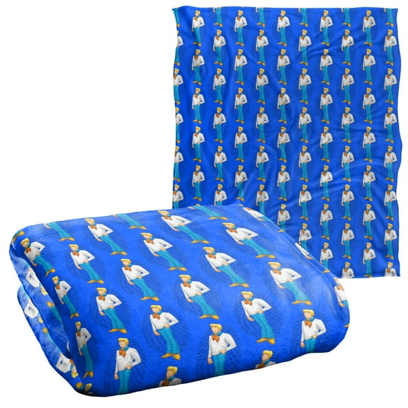 Scooby-Doo Fred Character Pattern Officially Licensed Silky Touch Super Soft Throw Blanket 50' x 60'