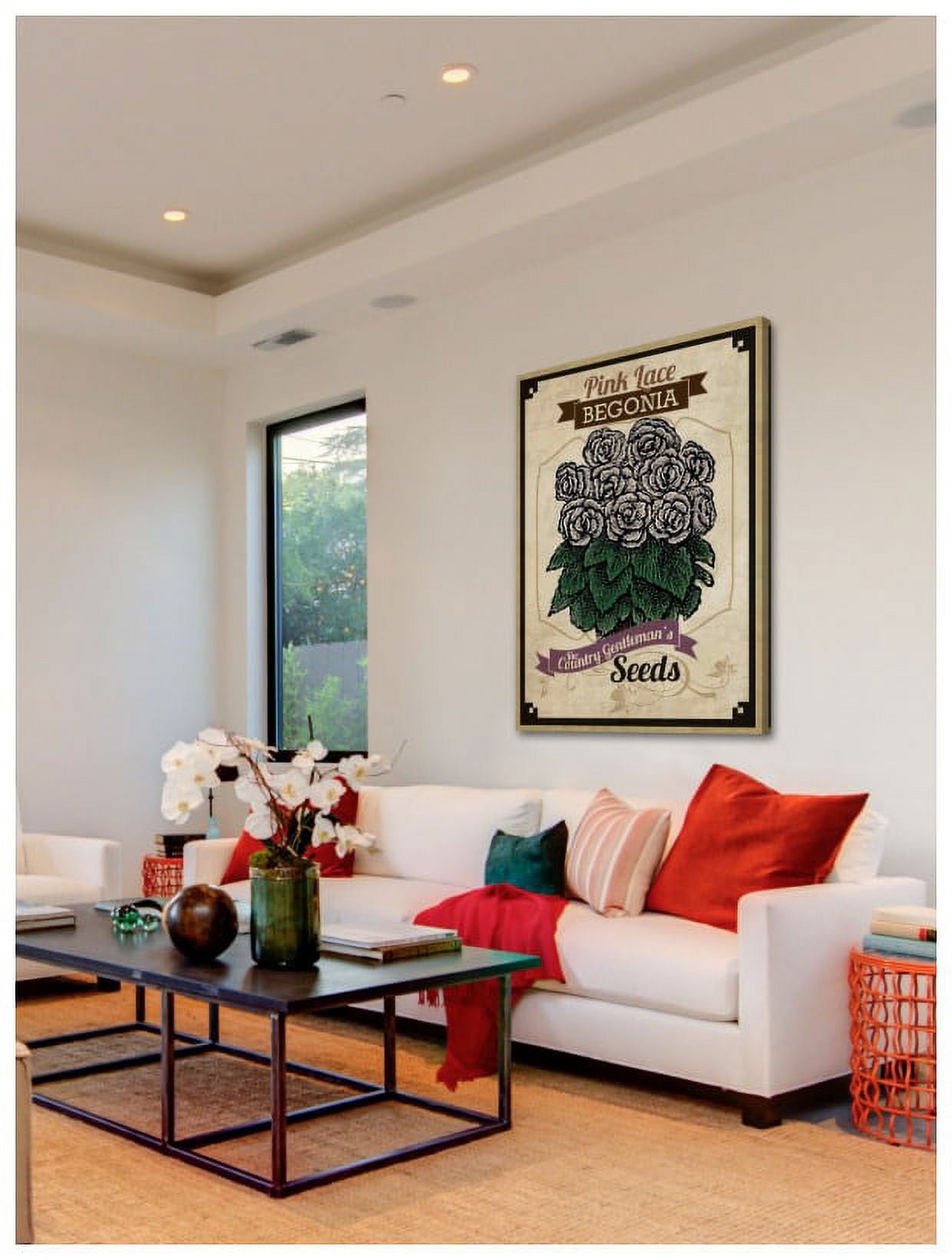 Marmont Hill "Flower Packet Begonia" Painting Print on Canvas
