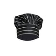thumbnail image 1 of Sombrero de Chef alto de 2 piezas, sombreros de cocinero profesionales de varios colores, uniforme de trabajo multifuncional para panadería, Herramientas y accesorios para hornear tiras blancas negras Bewildely HA012082-05, 1 of 6