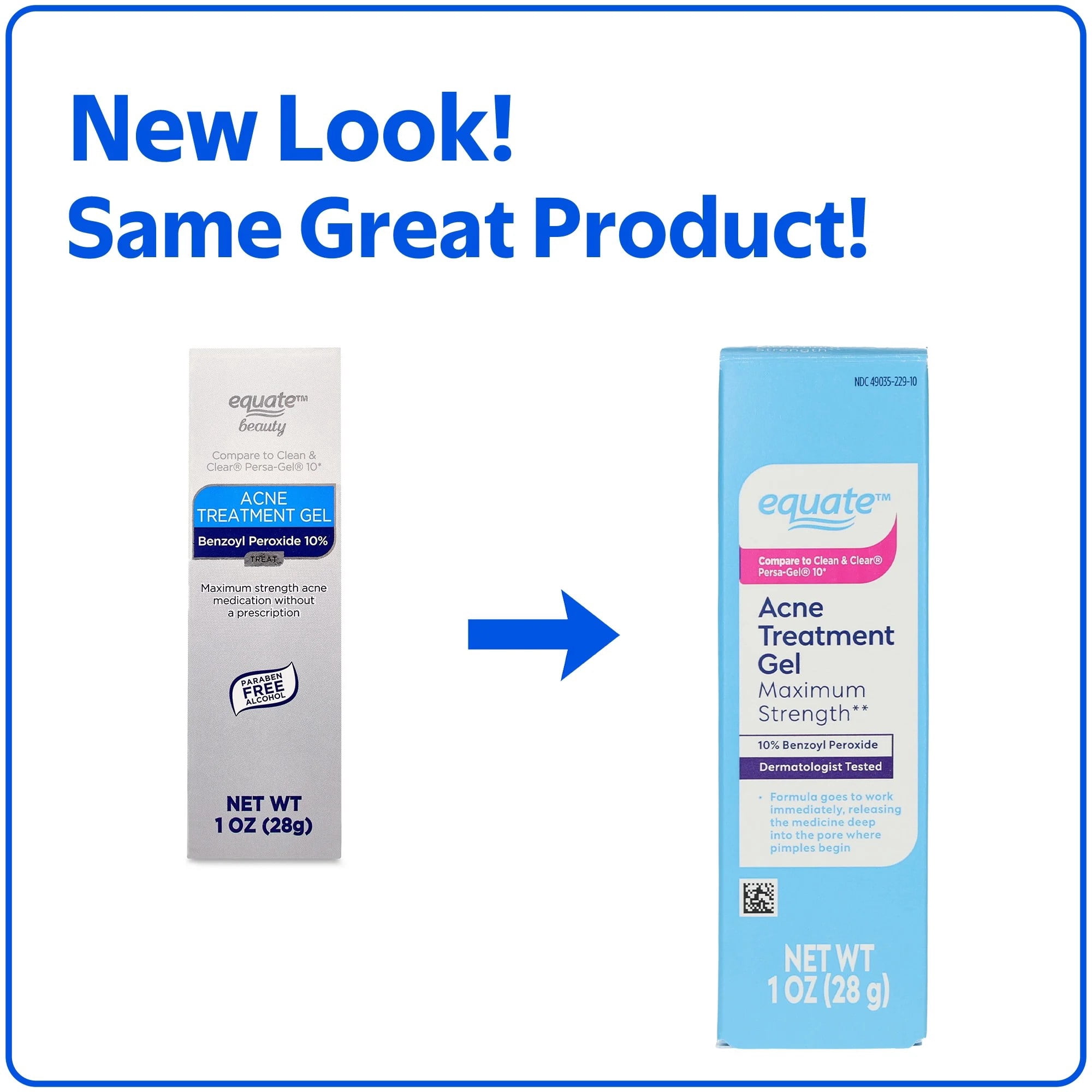 Equate Maximum Strength Acne Treatment Gel, 1 oz
