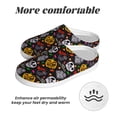 thumbnail image 6 of Daiia Pumpkin And Flying Bat Print Women’s Fuzzy Slippers Memory Foam Lightweight House Shoes Cozy Loafer Flannel House Shoes-44/45, 6 of 7