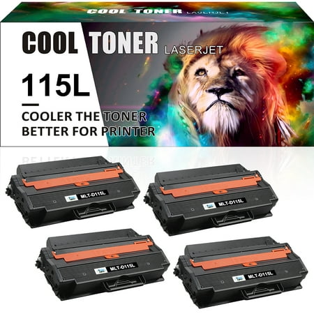 Cool Toner Compatible Toner Replacement for Samsung MLT-D115L SL-M2880FW SL-M2880XAC SL-M2870FW SL-M2830DW Xpress M2820 M2870 Laser Printer(Black, 4-Pack)