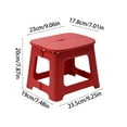 thumbnail image 4 of Folding Step Stool, 7.87 Inch Small Round Side Collapsible Step Stool for Family Use, Non Slipping Portable Travel Stools (Red), 4 of 6