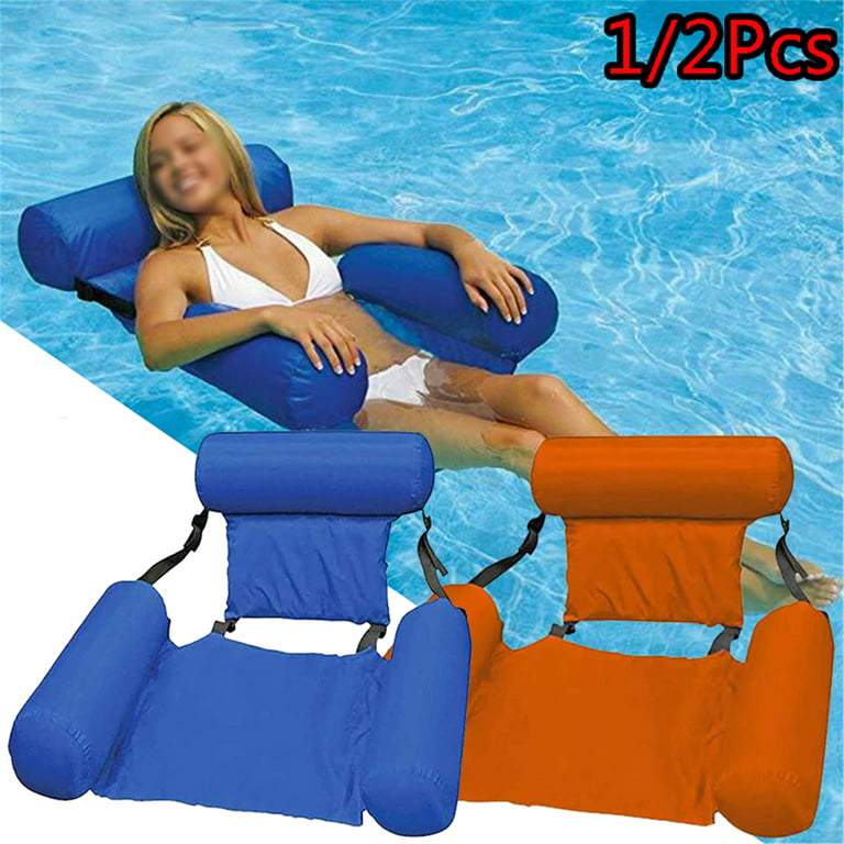 Elbourn Inflatable Nylon Fabric Covered Swimming Pool Seat Chair