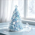 thumbnail image 4 of DIY Beaded Christmas Tree Kit, Sparkling Holiday Craft Set with Pearls, Crystals & Beads, Handmade Christmas Decoration for Adults, Blue, 4 of 5