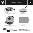 thumbnail image 3 of Farberware Disney Monochrome Ceramic Nonstick Cookware Pots and Pans with Baking/Bakeware Cookie Pan and Kitchen Cooking Tool Set, Dishwasher Safe, 8 Piece Cookware Set - Black, 3 of 10