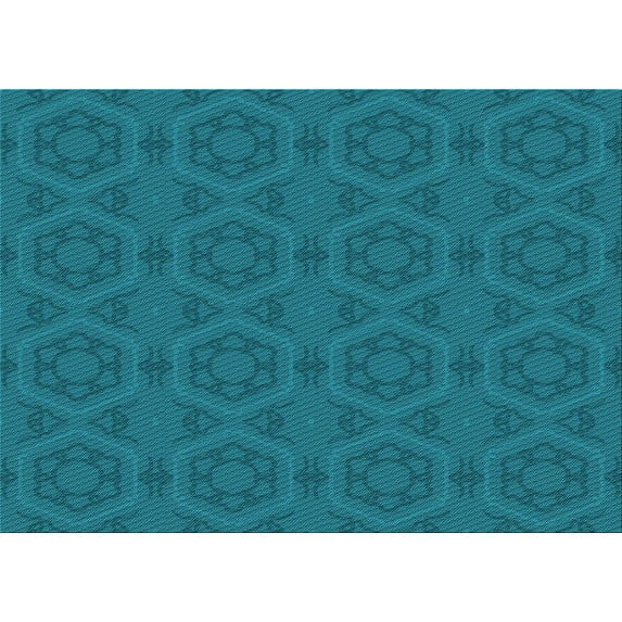 Ahgly Company Machine Washable Indoor Rectangle Transitional Dark Turquoise Green Area Rugs, 7' x 9'