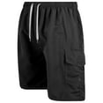 thumbnail image 2 of iBerryNY Mens Swimming Trunks, Swimwear Suit, Mesh Lining, Cargo Pocket, Black, Medium, 2 of 6