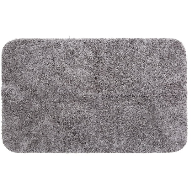 Mainstays Basic Bath Rug, Light School Grey, 23" x 38"