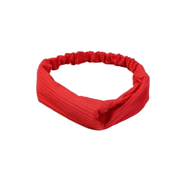 Qarigey Diademas deportivas para mujer, diademas cruzadas para correr, bandanas de Color sólido, accesorios para envolver la cabeza a la moda para mujer Accesorio para el cabello Rojo Qarigey AP011915-07