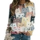thumbnail image 1 of ICHUANYI Clearance Women's Fashion Printed Loose T-shirt Long Sleeves Blouse Round Neck Casual Tops(Multicolor, XXL) ICHUANYI WER2023081116447, 1 of 5