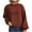 Brown, variant on Womens Plus Size Crop Sweater Lantern Long Sleeve Round Neck Casual Loose Fitting Solid Color Knit Pullover Sweater,Purple,M
