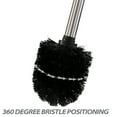 thumbnail image 3 of Bath Bliss 2 Pack Self Closing Lid Toilet Brush and Holder in in Matte Black, 3 of 7