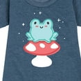 thumbnail image 3 of Instant Message - Frog On Mushroom - Toddler And Youth Girls Fleece Dress, 3 of 6