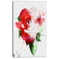 thumbnail image 2 of Red Hand drawn Rose Illustration - Floral Canvas Art Print, 2 of 4