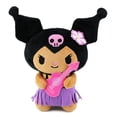 thumbnail image 1 of Muñeco de peluche de Anime Sanrio, Hello Kitty Kuromi Y2k, estilo My Melody Hawaii, gatito de cuero negro limitado, regalo de Navidad, 1 of 2