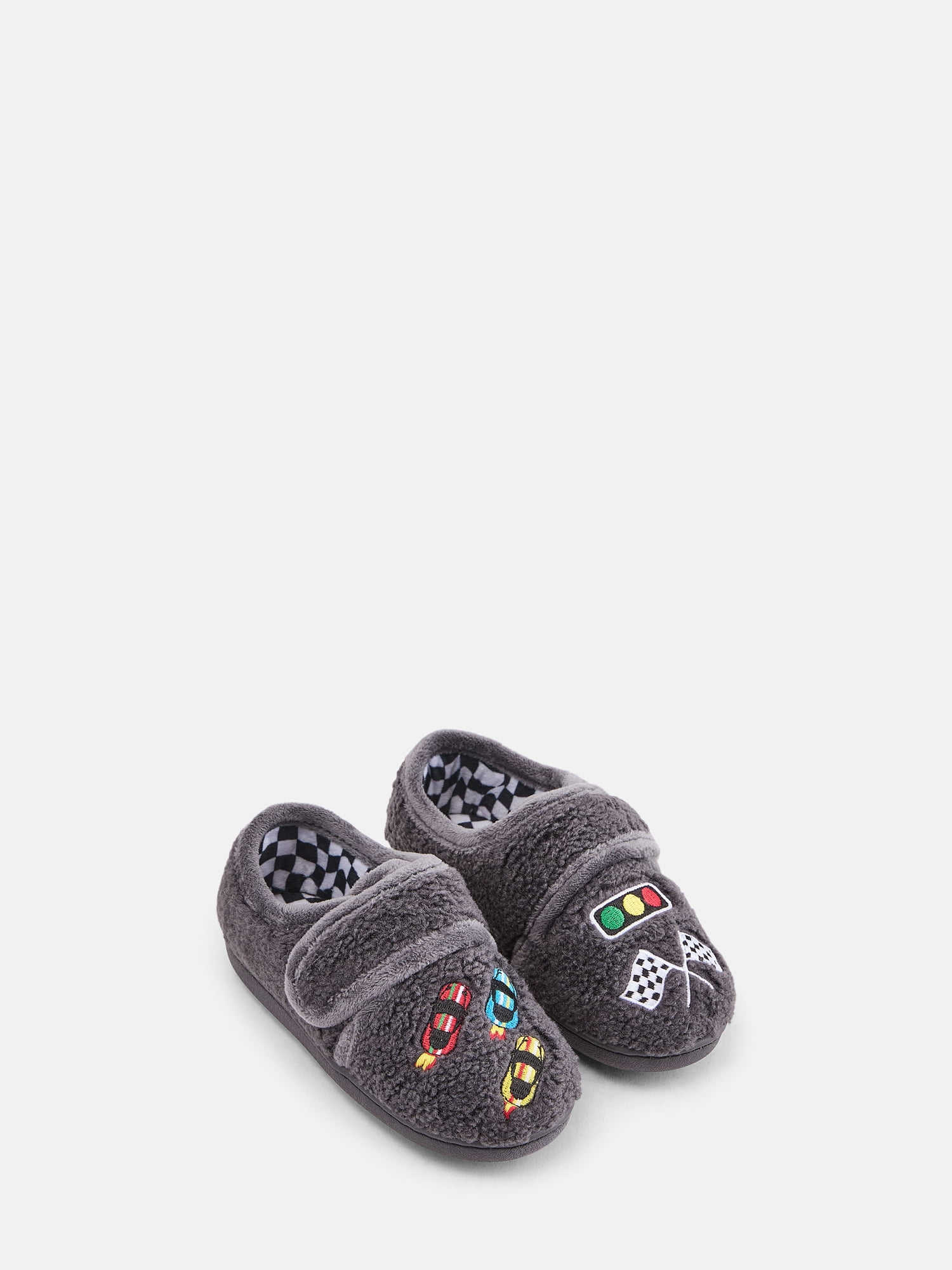 Wonder Nation Baby and Toddler Boys Embroidered Slippers