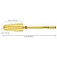 thumbnail image 4 of PANA Nail Carbide Volcano Bit - Two Way Rotate use for Both Left and Right Handed - Fast remove Acrylic or Hard Gel - 3/32" Shank - Manicure, Nail Art, Drill Machine (3 Extra Coarse)(Gold), 4 of 6