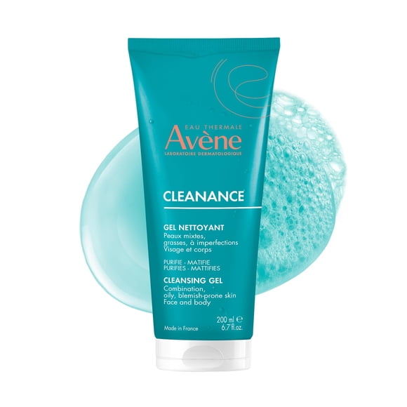 AVENE Cleanance Gel Limpiador, Piel Grasa con Imperfecciones, Uso Facial y Corporal, 200ml