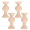 thumbnail image 1 of AURARMLET 4Set Arch Shape Decorative Baluster Khaki Solid Wood for Coffee Table Decor 6x1in, 1 of 7
