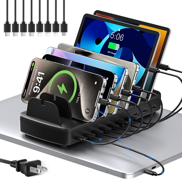 Estación de carga COTOP 510W de carga rápida con 10 puertos USB C