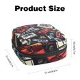 thumbnail image 2 of Colorful Seamless Cassette Tape Sanitary Napkin Storage Bag, Zipper Menstrual Cup Pouch Feminine Menstruation First Period Pads Holder for Girls Women Ladies, 2 of 6