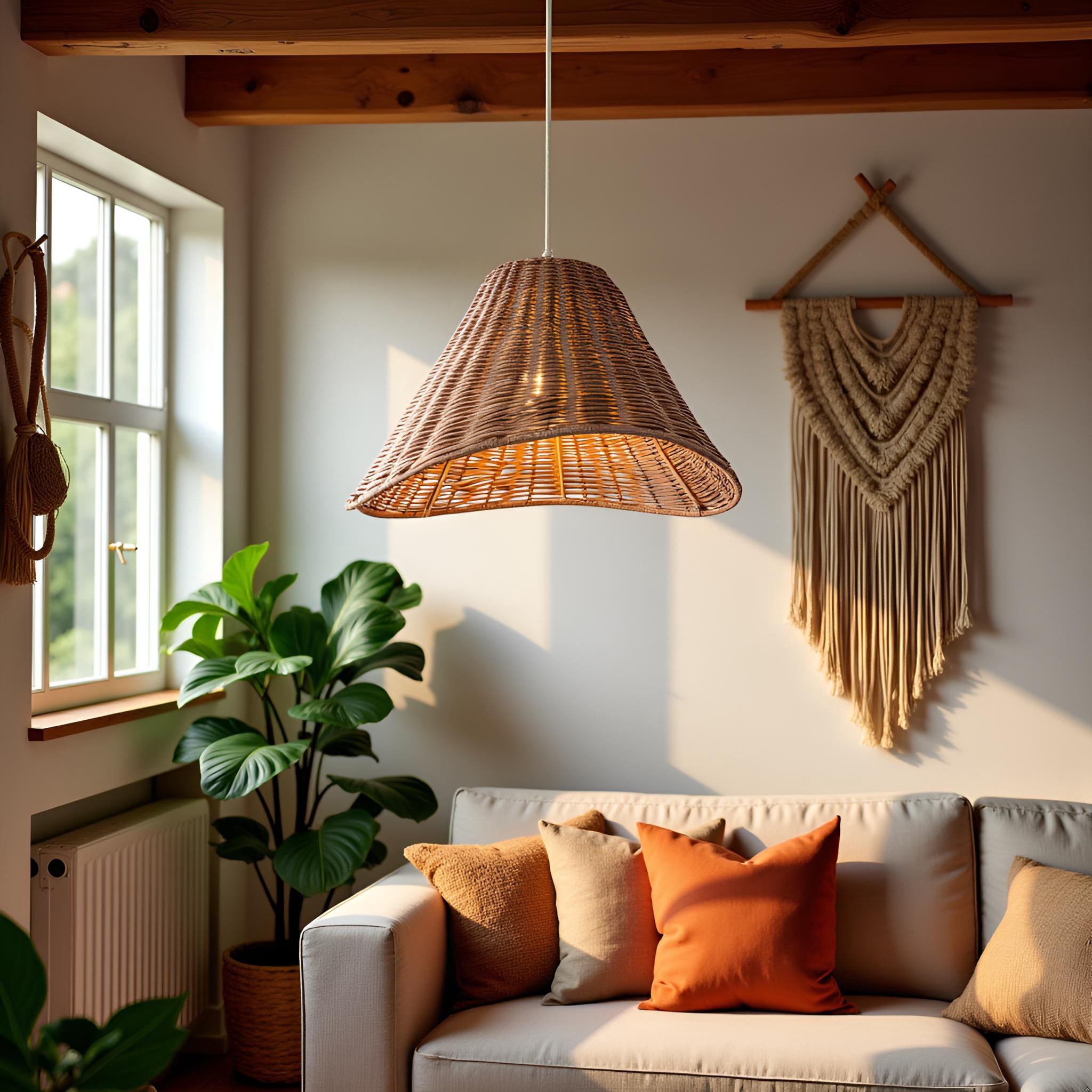 Bell /barrel  Ceiling Lights shades, rattan Pendant lamp shade Replacements tradistional shades home decor