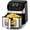 Silver-L, variant on Air Fryer 6.2 QT Large Capacity Oilless Hot Air Fryers Oven 1500W Healthy Cooker with 8 Presets, Digital LCD Touch Screen, Non-Stick Basket, Included Recipe