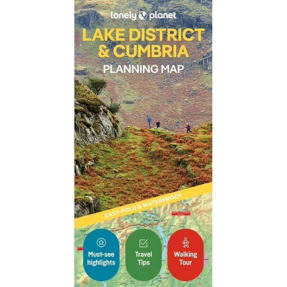 Map Lonely Planet Lake District & Cumbria Planning Map, (Paperback)