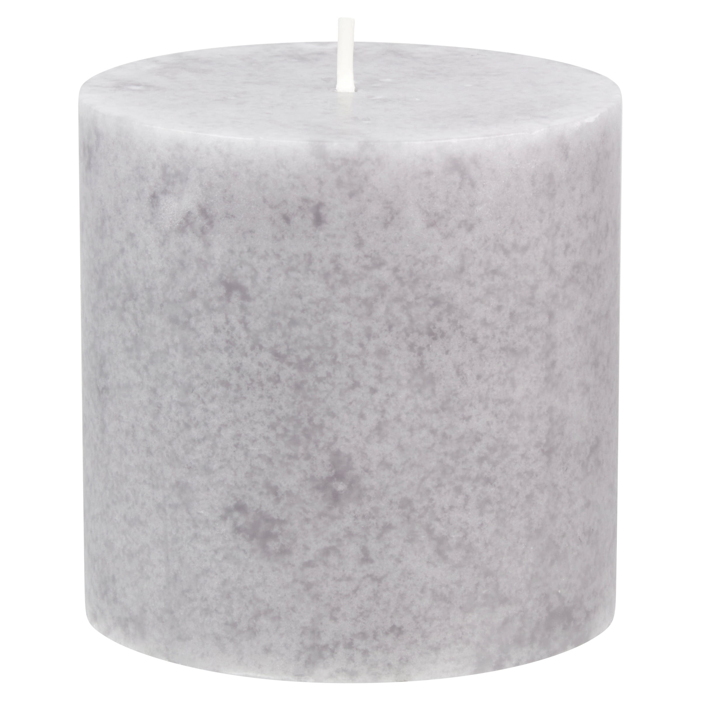 Grand Illusions Rustic Pillar Candle Light Grey - Tall Pillar Candle -  Willow & Wild