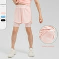 thumbnail image 4 of Baozhu Athletic Shorts for Girls Summer Sports Short Skirt Fake Two-piece Anti-peep Quick-drying Running Fitness Culottes Tennis Shorts Shorts for Kids Teen, 4 of 9