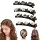 thumbnail image 1 of Pinzas para el cabello XINYU trenzadas con piedras de cristal brillantes 4 piezas, 1 of 7