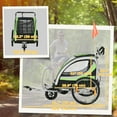 thumbnail image 3 of Aosom Child Bike Trailer with Storage, 5 Point Harness, Baby Stroller Green, 3 of 10