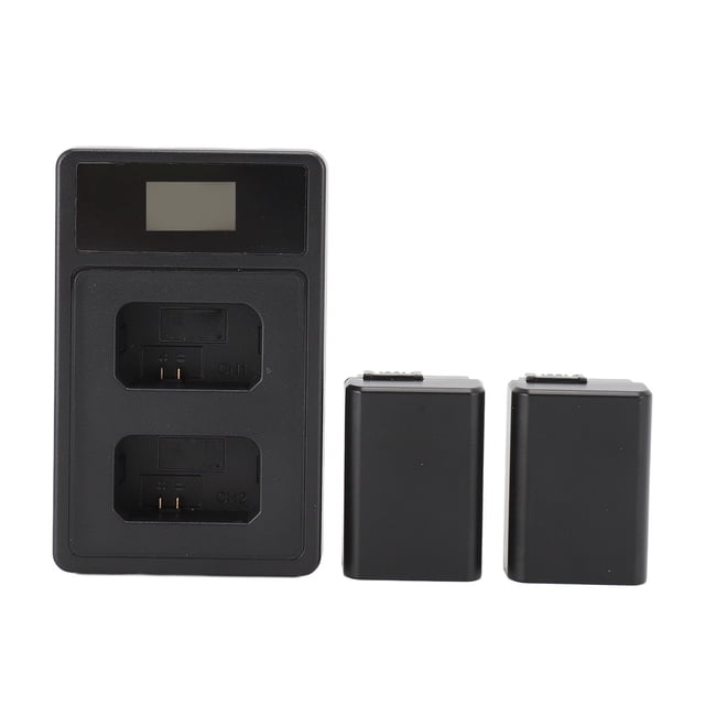 NP FW50 Camera Battery, LED Display Dual USB Port Wide Compatibility Camera Battery Charging Kit for ILCE 5000 6500 7M2