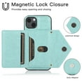 thumbnail image 3 of Dteck for iPhone 14 Plus Crossbody Wallet Case, PU Leather Phone Case with Card Holder Shoulder Strap Purse Cover for Women Men Compatible with iPhone 14 Plus,Mint, 3 of 5