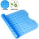 thumbnail image 2 of Blue Alfombrilla de ducha para bañera de 40 x 16 pulgadas, antideslizante y extra grande, alfombrilla para bañera con ventosas, alfombrillas de baño lavables a máquina con orifici, 2 of 5