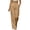 Khaki, variant on cocolona Womens Casual Dress Pants Elastic Waist Straight Wide Leg Business Work Pants with Pockets
