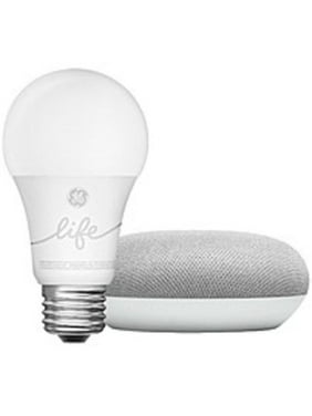 Google Smart Light Starter Kit - Google Home Mini and GE C-Life Smart Light Bulb