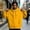 Yellow, variant on Oversized Hoodie Men Vintage Casual Hooded Sweatshirt Midweight Fleece Big & Tall Available Fashion Outdoor Gym Sports Blouse