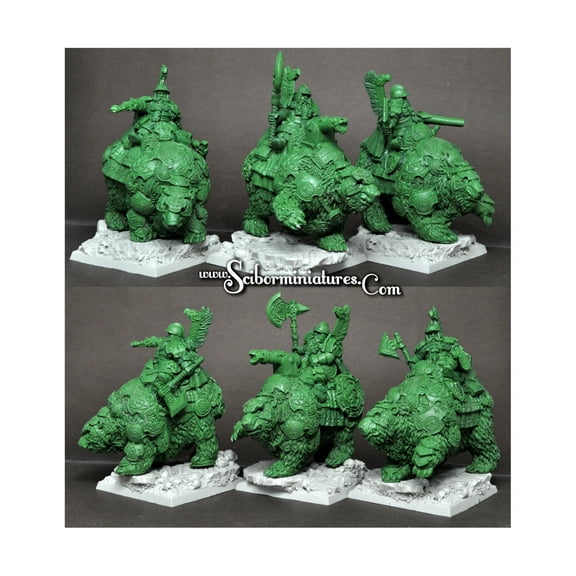 Scibor Monstrous Miniatures Dwarf Winged Hussar on War Bear Set New