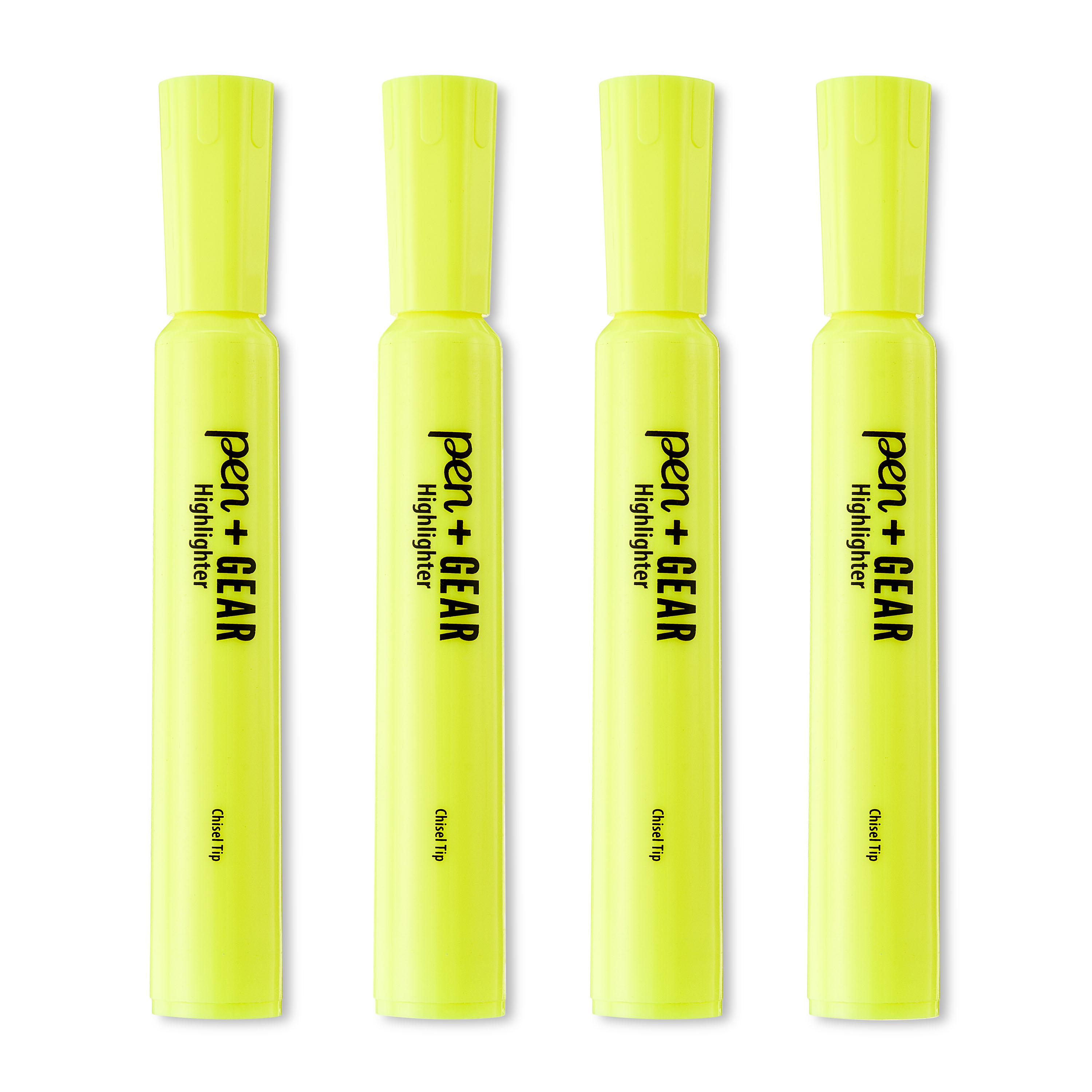 Resaltadores tipo tanque Pen+Gear, punta biselada, amarillo, 4 unidades 5