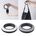 thumbnail image 2 of Bolsas de compras plegables reutilizables de tela de nailon para el hombro blanco, 2 of 5