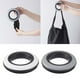 thumbnail image 2 of Bolsas de compras plegables reutilizables de tela de nailon para el hombro blanco, 2 of 5