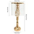thumbnail image 4 of 6 Pcs Crystal Flower Stand Wedding Road Lead Tall Flower Holders Centerpiece Crystal Metal Flower Vase for Reception Tables Wedding Supplies Gold, 4 of 13
