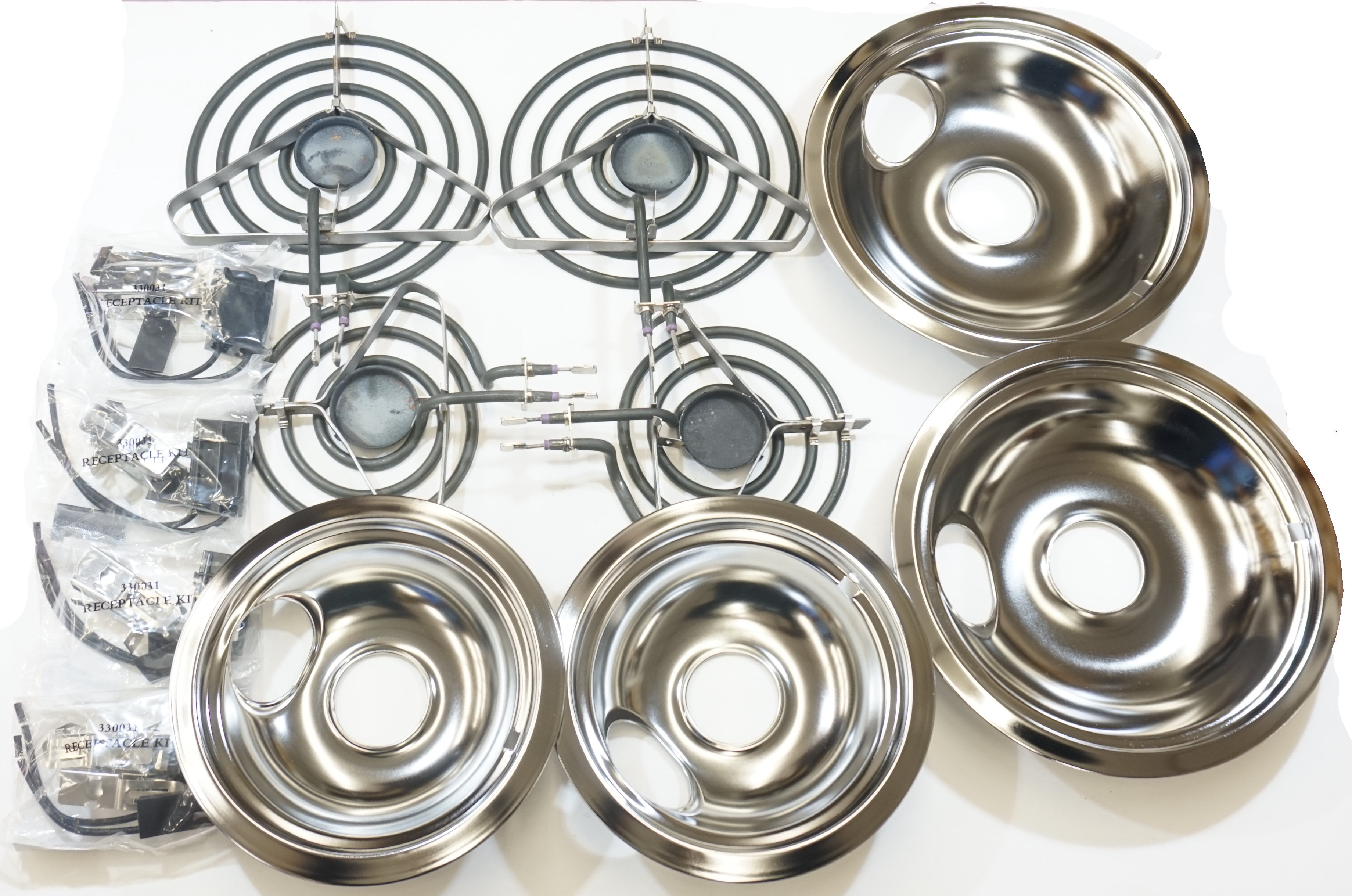 Stove Restoration Kit, Surface Elements, Receptacles, and Drip Pans, 2