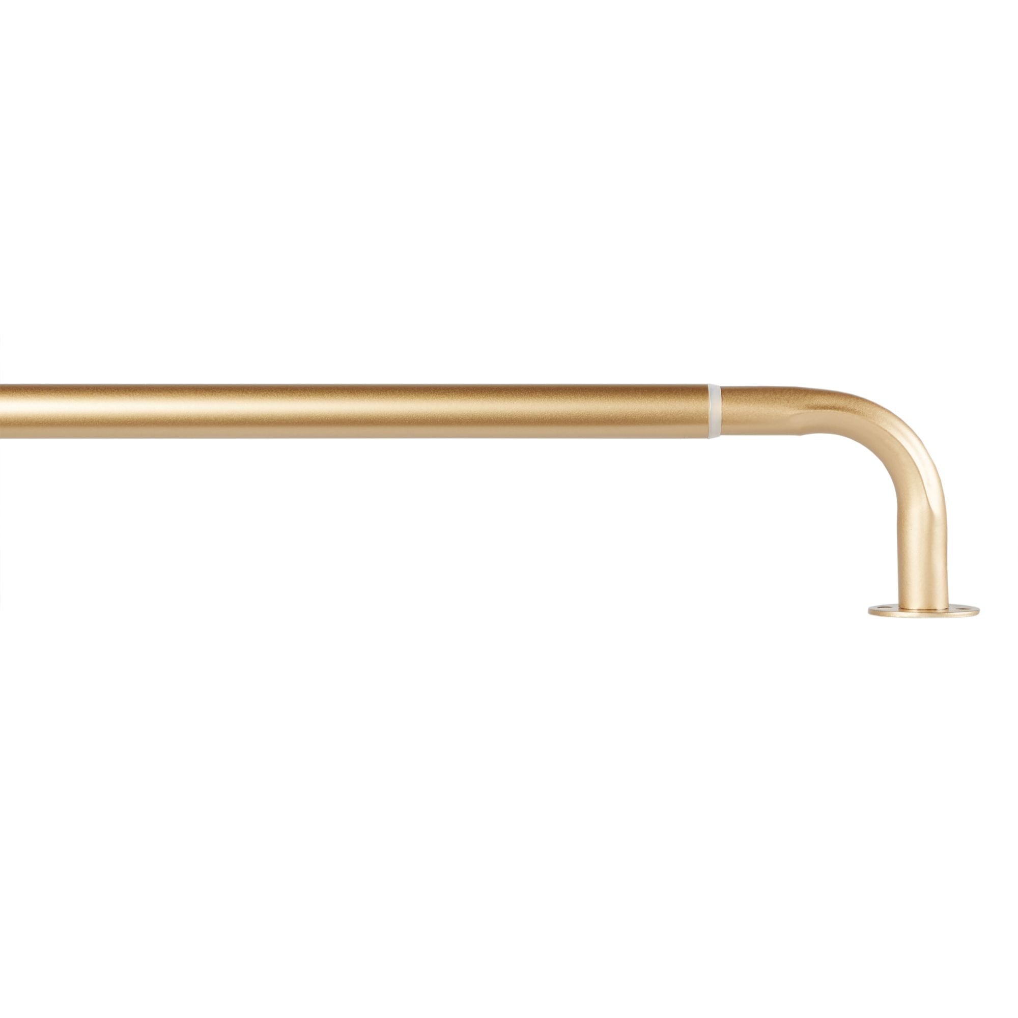 Exclusive Home Holden Wrap Around 1" Curtain Rod, Gold, Adjustable 82.5"-120"